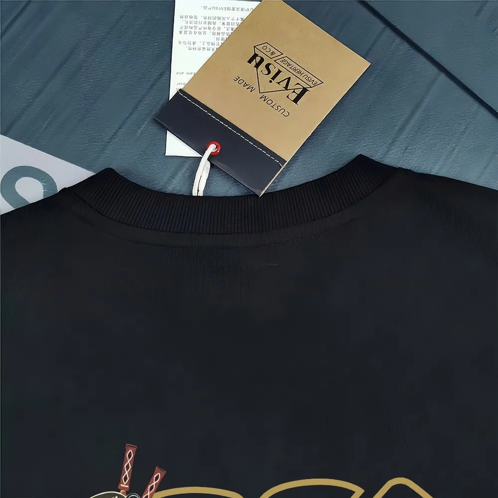 Evisu 2025New Arrival T ⚠ Quality⚠ Same Style T 。 ，Black S-XXL，White S-XXL，Gray M-XXL，Red S-XXL， Red M-XXL